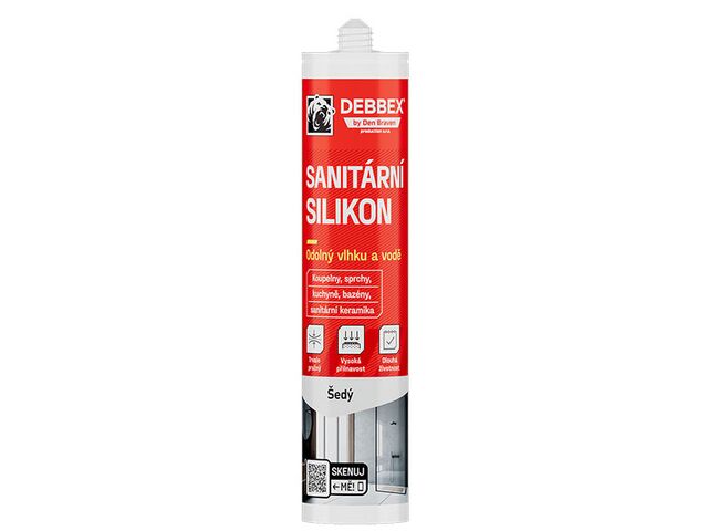 Obrázek produktu Silikon sanitární RL šedý 280ml