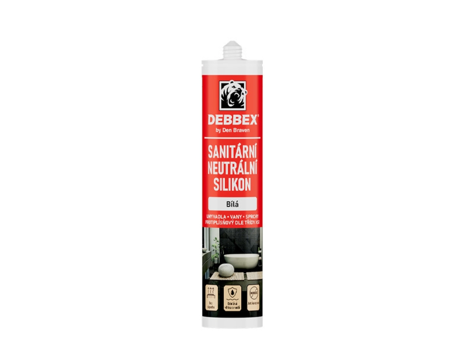 Silikon sanitární neutrální RL bílý 280ml. EAN: 8595100106674