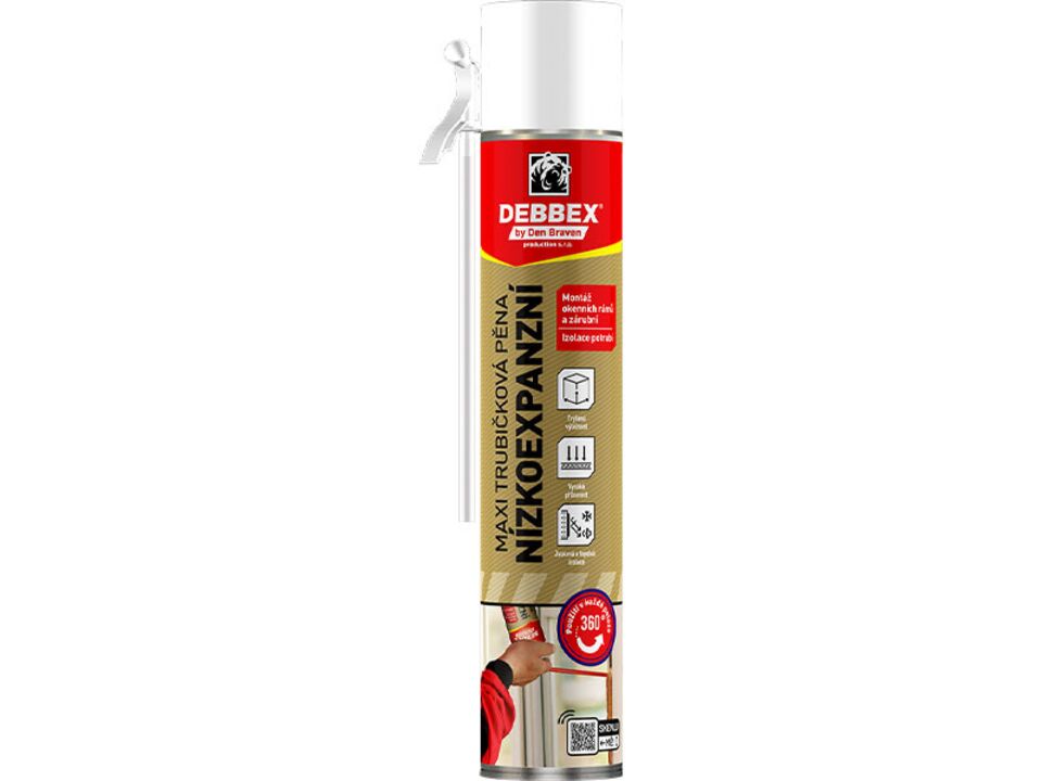 Pěna montážní trubičková nízkoexpanzní 825ml. EAN: 8595100127891