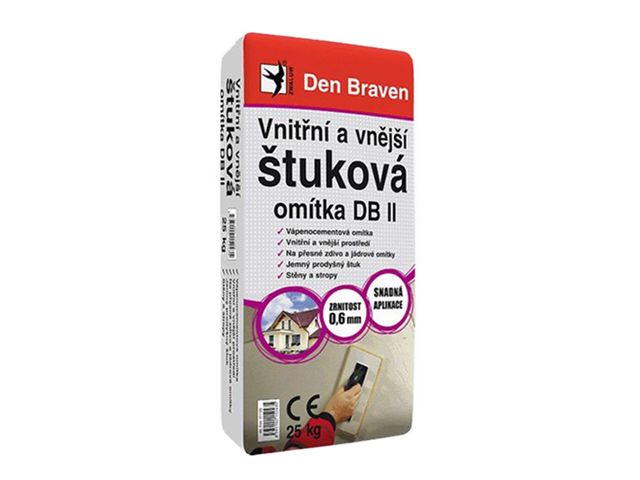 Obrázek produktu Omítka štuková DB II vnitřní a vnější 25 kg