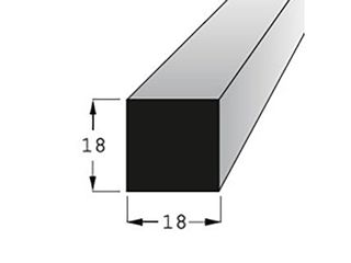 Hranolek dub 18x18mm, délka 240cm, nastavovaný