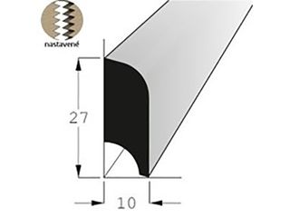 Lišta podlahová dub 27x10mm, délka 240cm, nastavavovaná