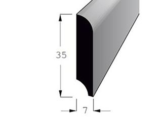 Lišta podlahová dub 35x7mm délka 240cm