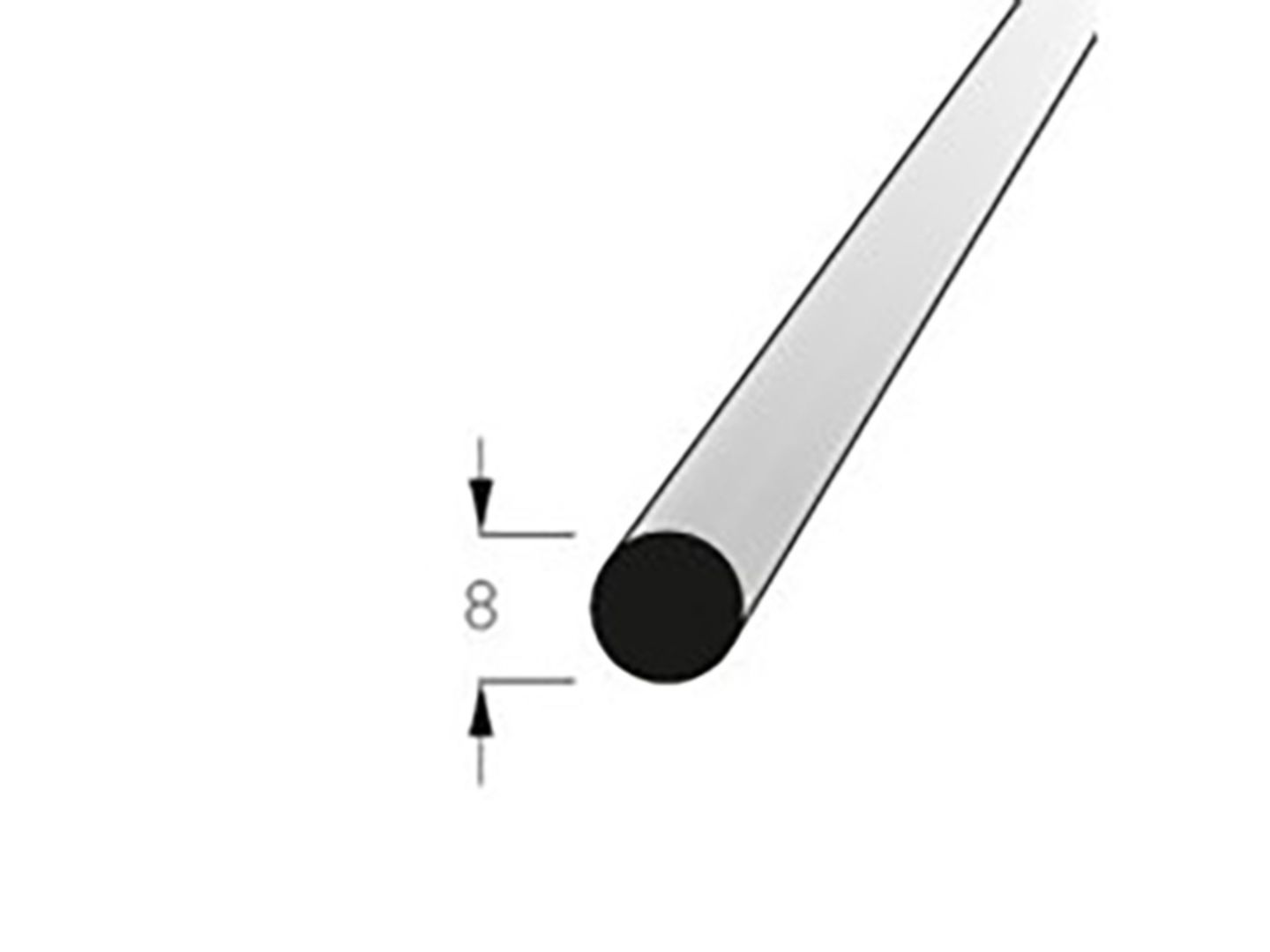 Lišta kruhová dub prům.8mm, délka 90cm