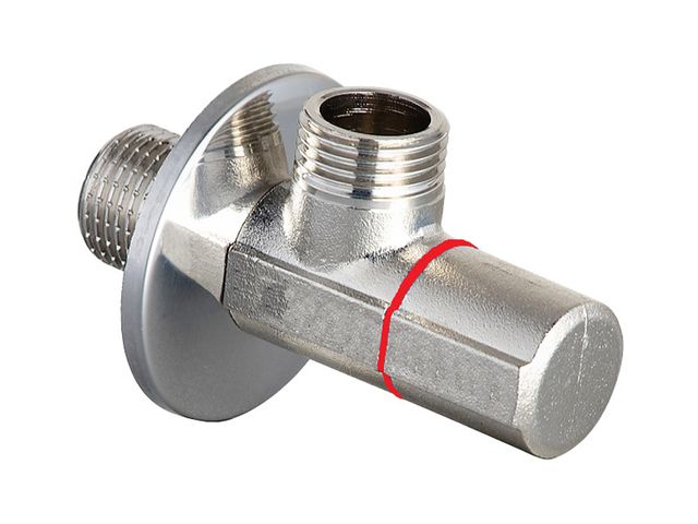Obrázek produktu Ventil rohový M1/2xM3/8 design červený