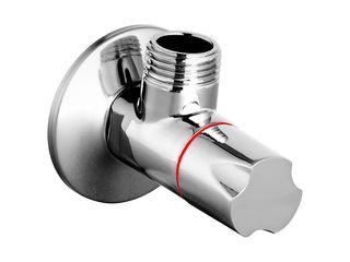 Ventil rohový M1/2xM3/8 design červený, chrom