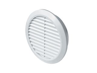 Mřížka větrací kruhová se síťovinou pr.110 mm, bílá