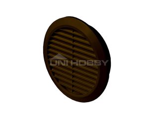 Mřížka větrací kruhová se síťovinou pr.70 mm hnědá