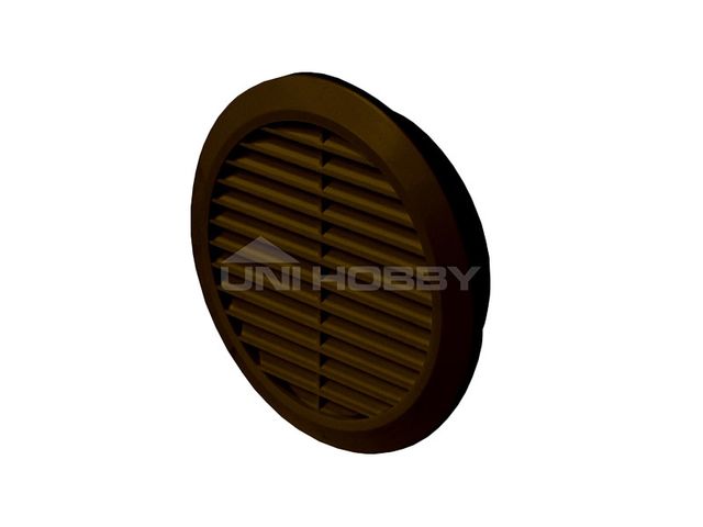 Obrázek produktu Mřížka větrací kruhová se síťovinou pr.70 mm hnědá