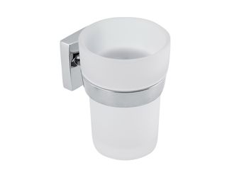 Držák kartáčků sklo Metalia 12 chrom