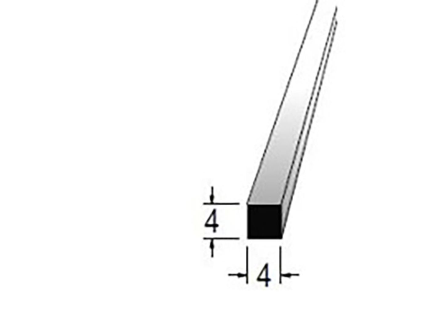 Hranolek 4x4mm, délka 100cm