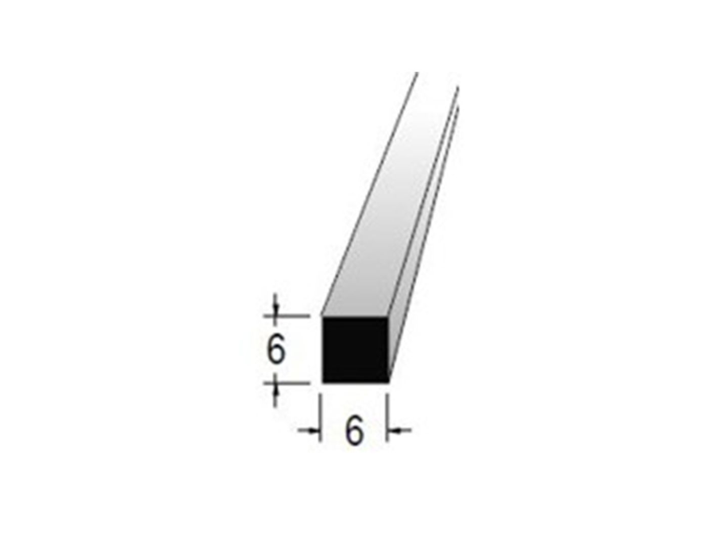 Hranolek 6x6mm, délka 100cm