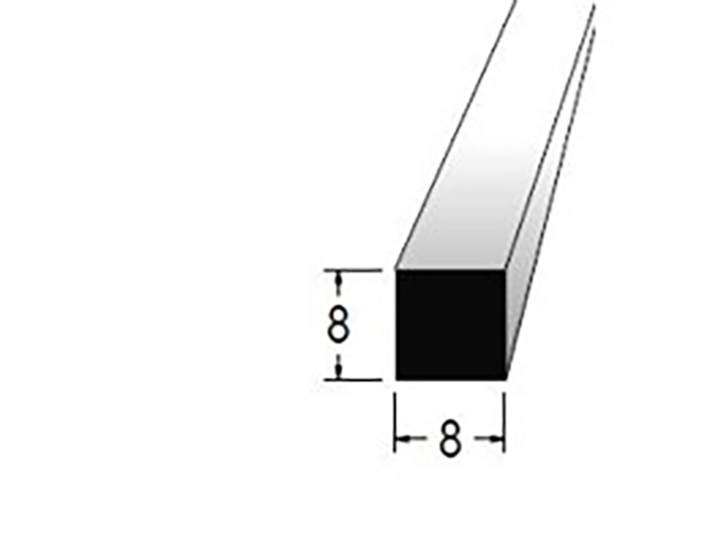 Hranolek 8x8mm, délka 100cm