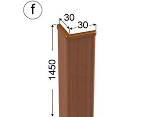 Roh ochranný třešeň fólie 30x30mm, délka 145cm