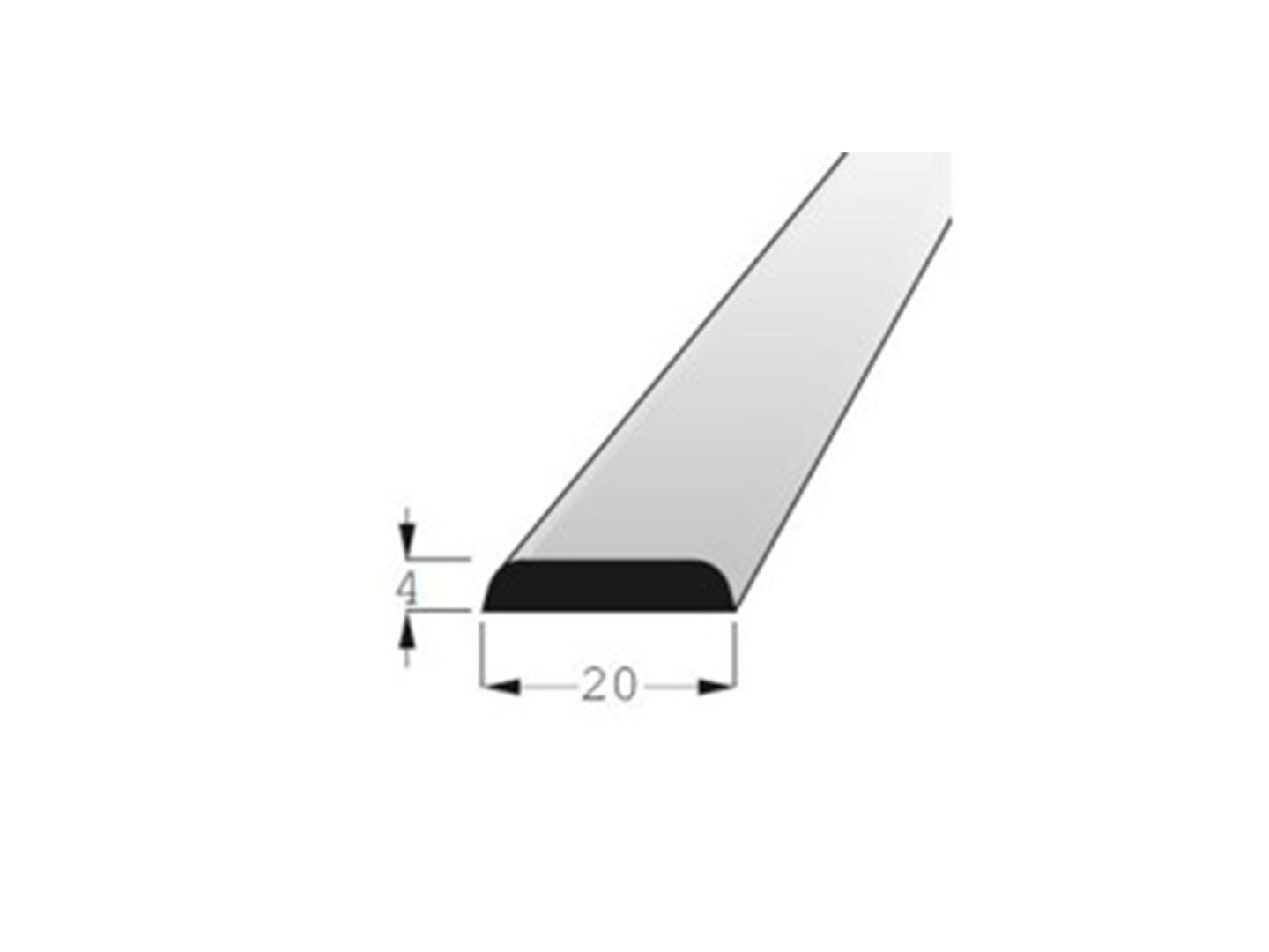 Lišta krycí borovice 20x4mm, délka 240cm