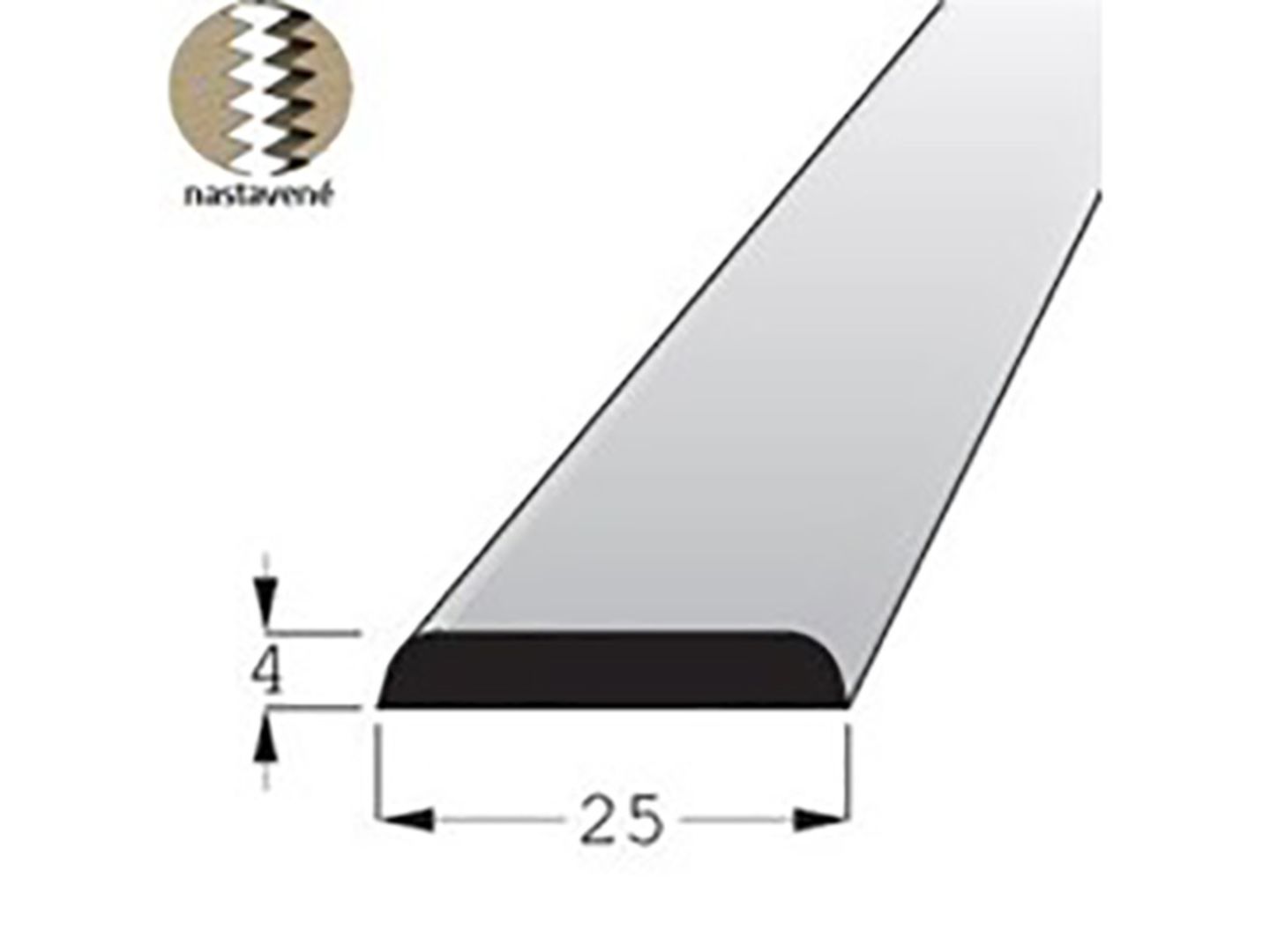 Lišta krycí smrk 25x4mm, délka 240cm, nastavovaná