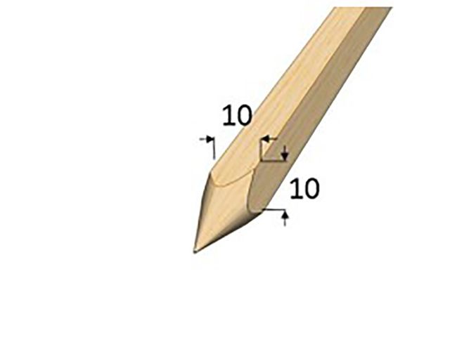 Obrázek produktu Rožeň grilovací se špičkou smrk 10x10mm, délka 70cm