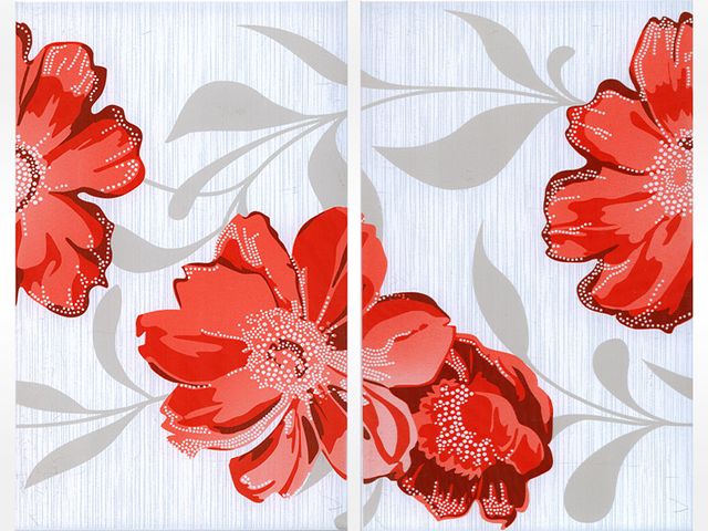Obrázek produktu Dekor Fresh červený 25,2 x 40,2 cm, pár