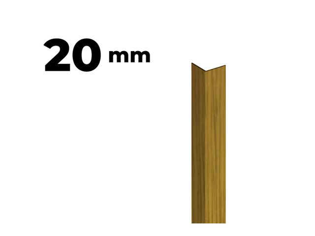 Obrázek produktu Lišta L k ochraně rohu, 20x20mm, 2,9m, PVC, dekor dub