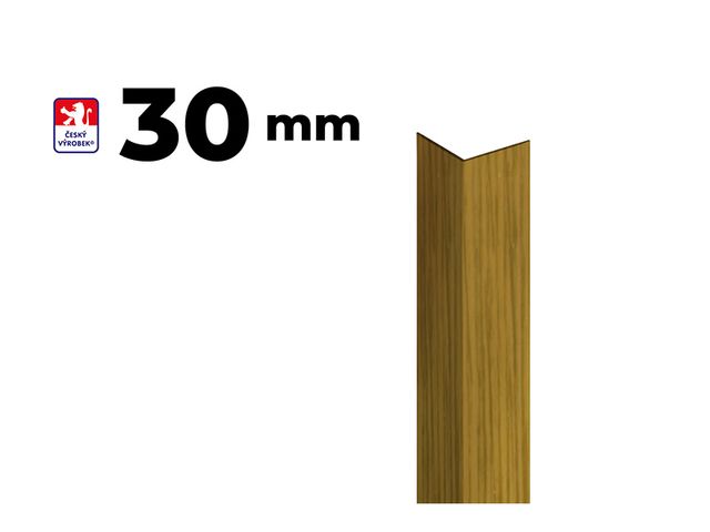 Obrázek produktu Lišta L k ochraně rohu, 30x30mm, 2,9m, PVC, dekor dub