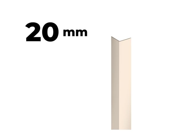 Obrázek produktu Lišta L k ochraně rohu, 20x20mm, 2,9m, PVC, béžová