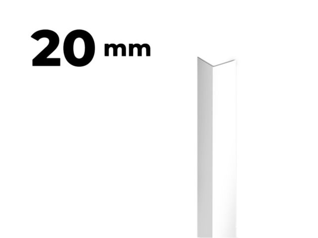 Obrázek produktu Lišta L k ochraně rohu, 20x20mm, 2,9m, PVC, bílá