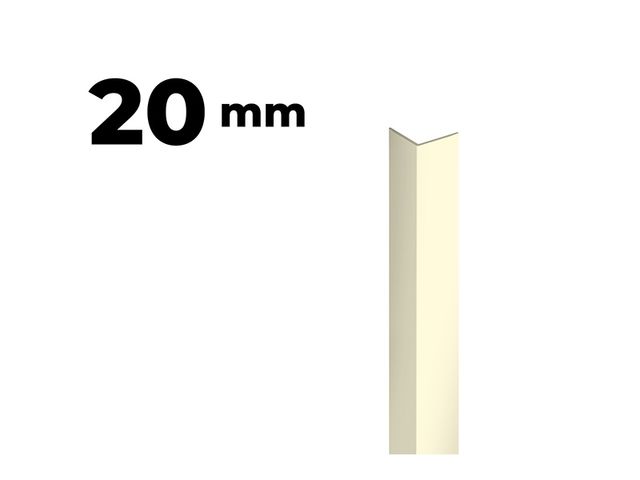 Obrázek produktu Lišta L k ochraně rohu, 20x20mm, 2,9m, PVC, slonová kost