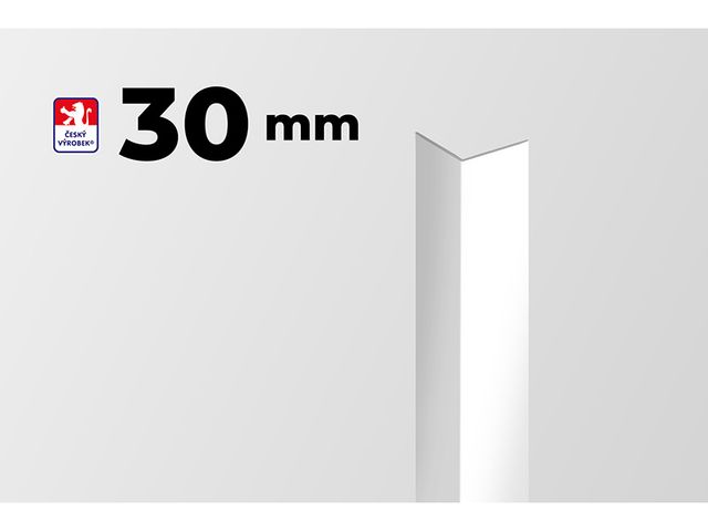 Obrázek produktu Lišta L k ochraně rohu, 30x30mm, 2,9m, PVC, bílá