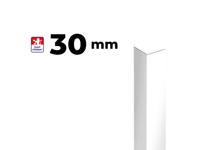 Obrázek produktu Lišta L k ochraně rohu, 30x30mm, 2,9m, PVC, bílá