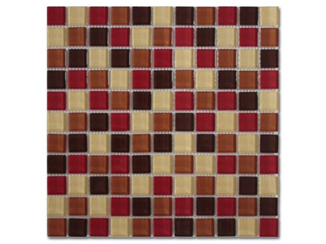 Obrázek produktu Mozaika skleněná normal hnědočervená 297x297x4mm