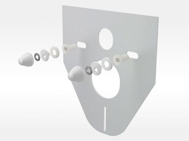 Obrázek produktu Deska izolační pro závěsné WC a bidet s příslušenstvím a krytkou (bílá)