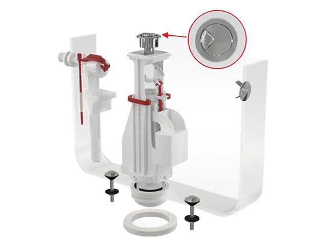 Obrázek produktu Souprava splachovací SA081/2"CHROM s dvoutlačítkem