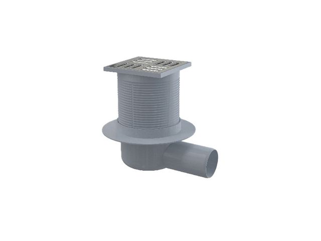 Obrázek produktu Vpusť podlahová 105x105/50, vysoká, boční nerez