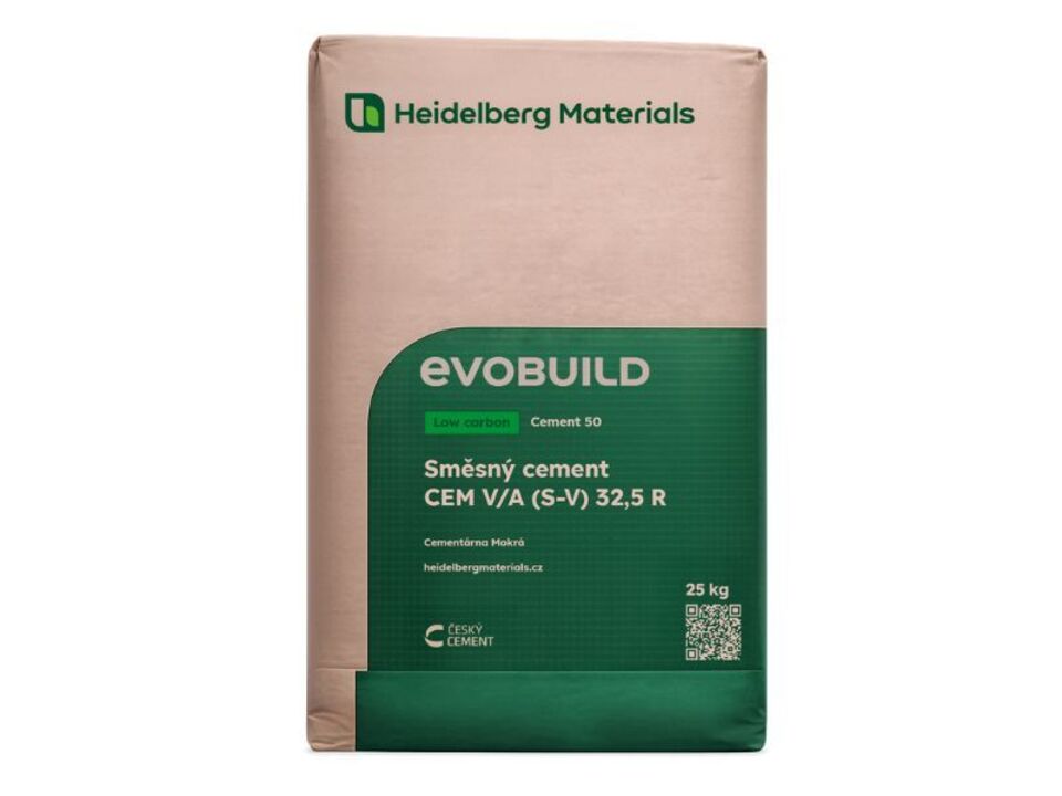 Cement CEM V/A (S-V) 32,5 R, 25kg. EAN: 8591180021029