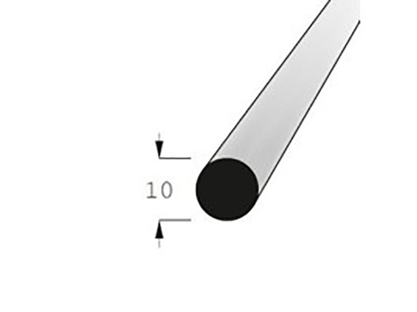 Lišta kruhová dub prům.10mm, délka 70cm