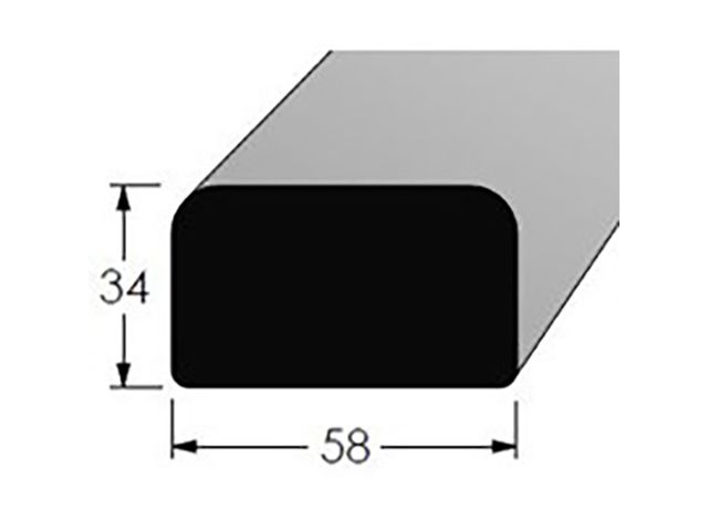 Obrázek produktu Lavičkový profil 58x34mm smrkový, délka 140cm