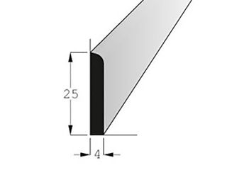 Lišta rohová vnitřní borovice 25x4mm, délka 200cm