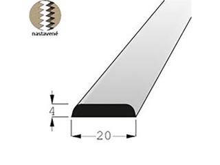 Lišta krycí smrk 20x4mm, délka 150cm, nastavovaná