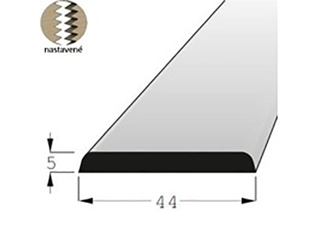 Obrázek produktu Lišta krycí smrk 44x5mm, délka 150cm, nastavovaná