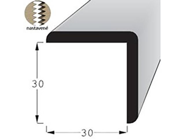 Obrázek produktu Lišta rohová vnější smrk 30x30mm, délka 150cm, nastavovaná