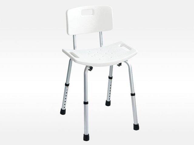 Obrázek produktu Koupelnová stolička Secura výškově nastavitelná s opěradlem, bílá
