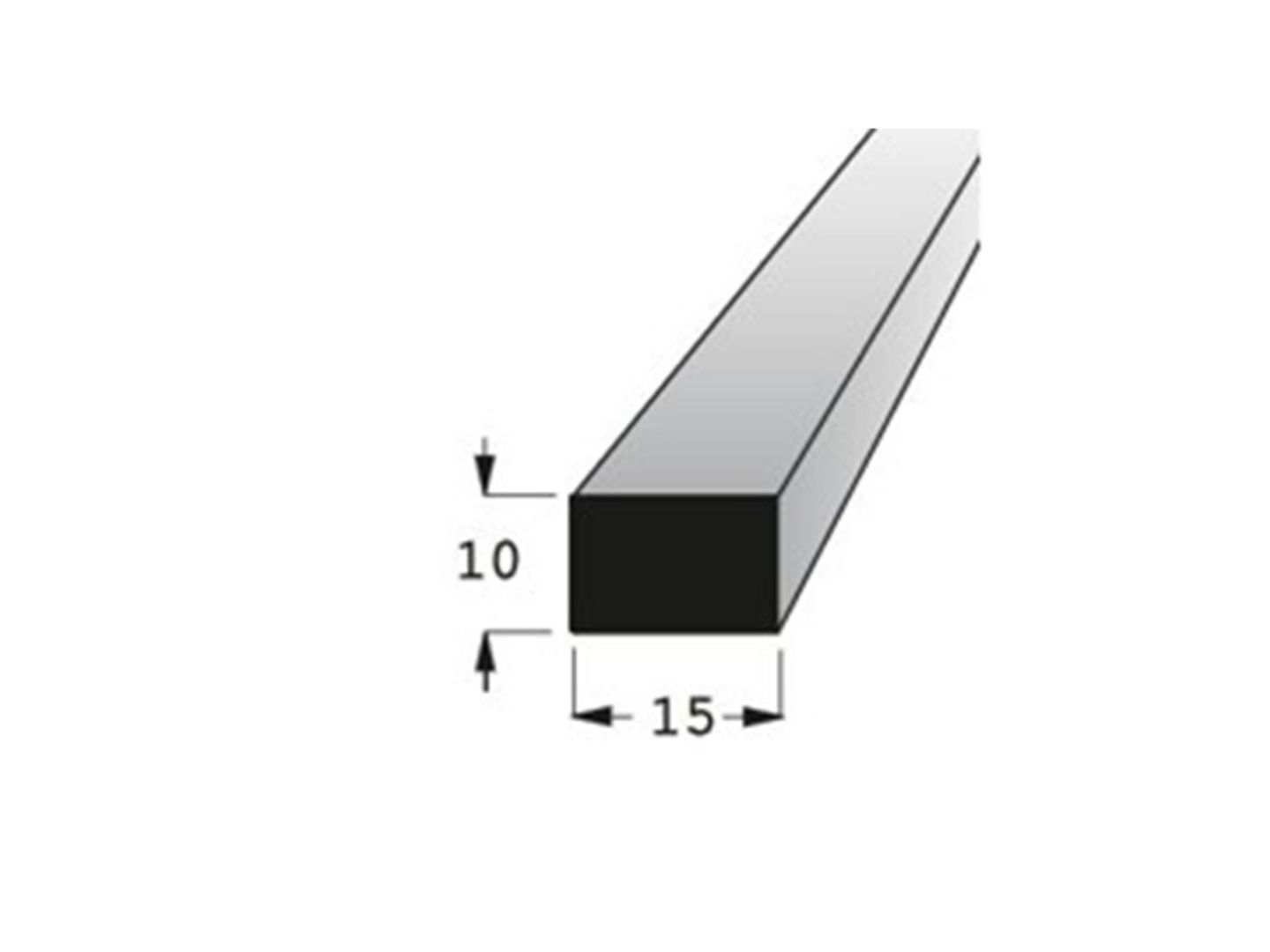 Hranolek buk 15x10mm, délka 90cm