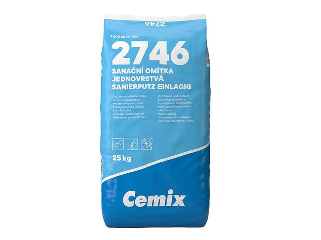 Obrázek produktu Cemix Sanační omítka jednovrstvá 25kg