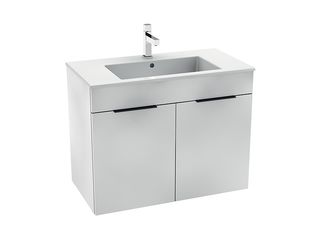 Skříňka s umyvadlem 80 JIKA Cube 2dvířka, bílá