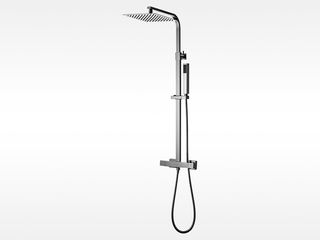 Sprchový systém Cuadrado s termo. baterií, sprcha pr.250x250 mm