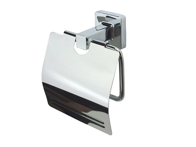 Obrázek produktu Držák toaletního papíru Kalcyt, s krytem, chrom