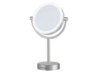Zrcátko kosmetické Sencor pr. 18 cm, podsvícení LED, nerez