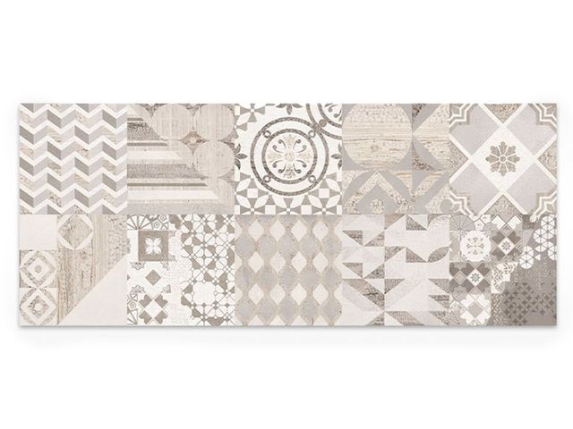 Obrázek produktu Dekor Visual white patchwork 25x60cm