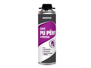 Čistič PU pěny a pistole Monton 500ml