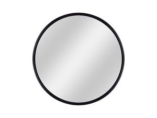 Zrcadlo Ring 2 Black 70 x 70 cm, s plastovým rámem, černá